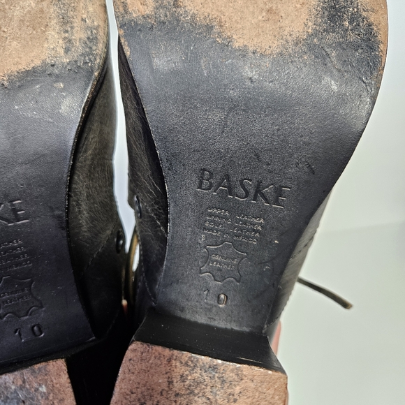 Baske California Brown Leather Fury Open Toe Booties - Picture 9 of 12